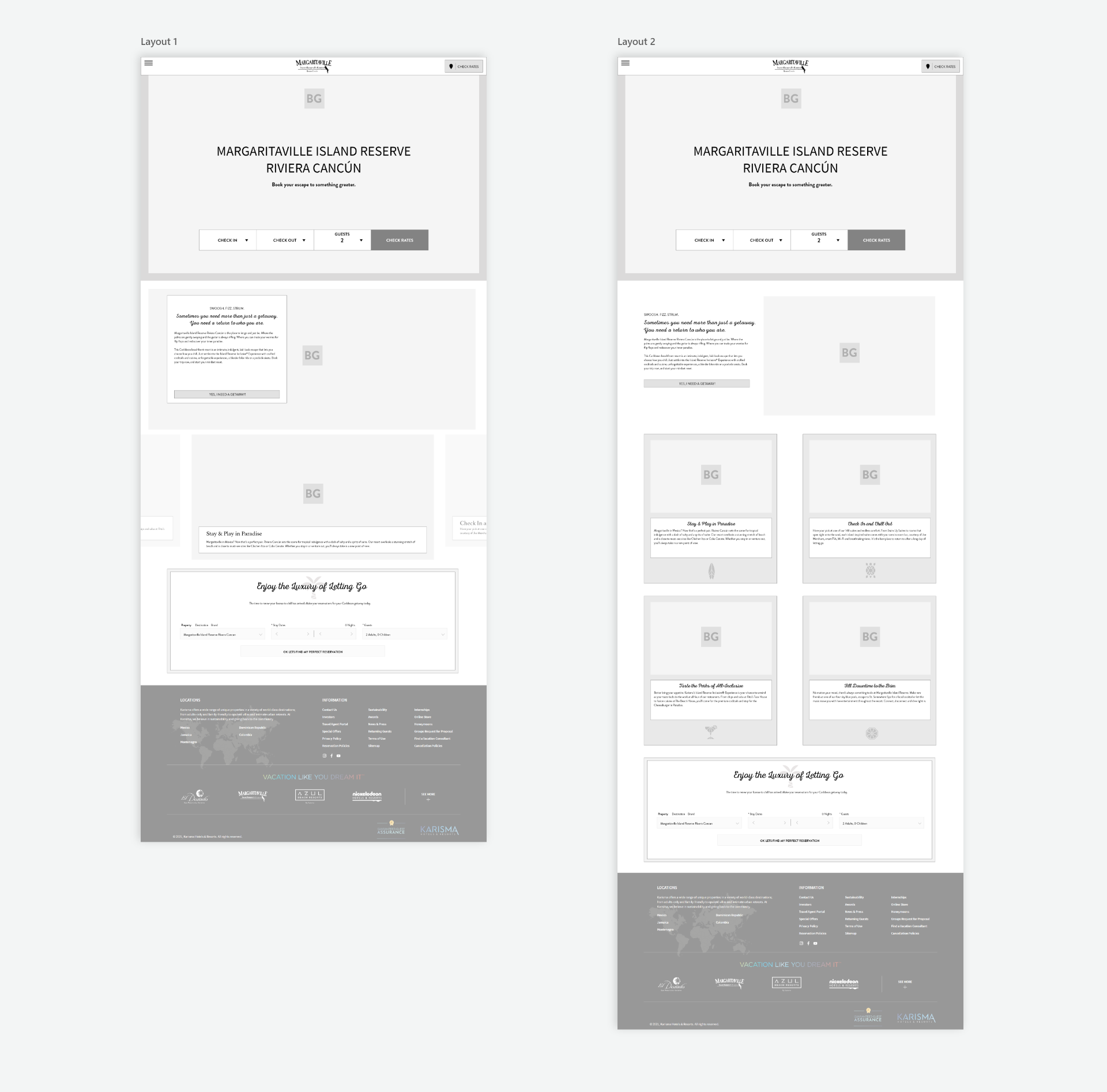 Landing Page Layouts