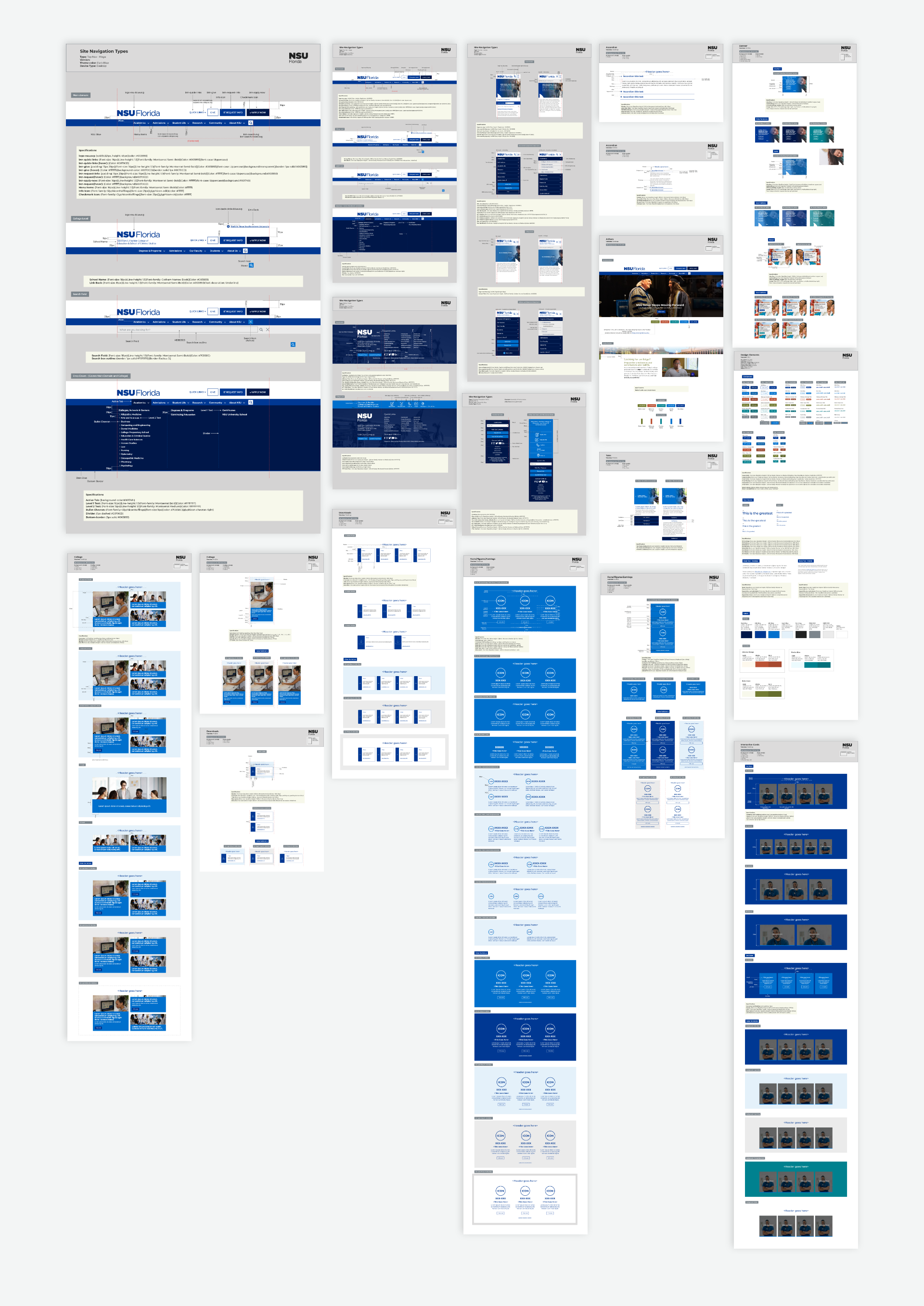 Website design element specification