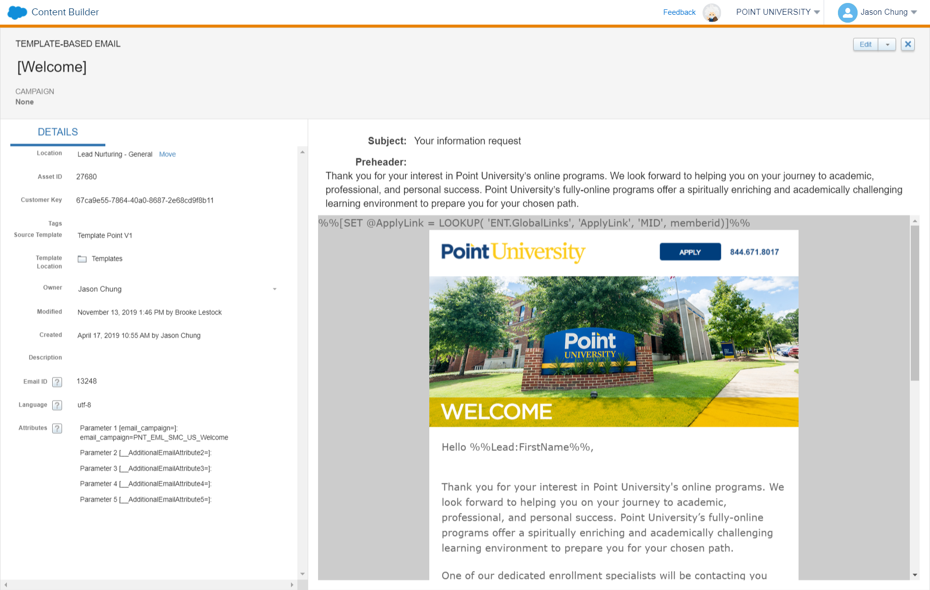 Email Template Example