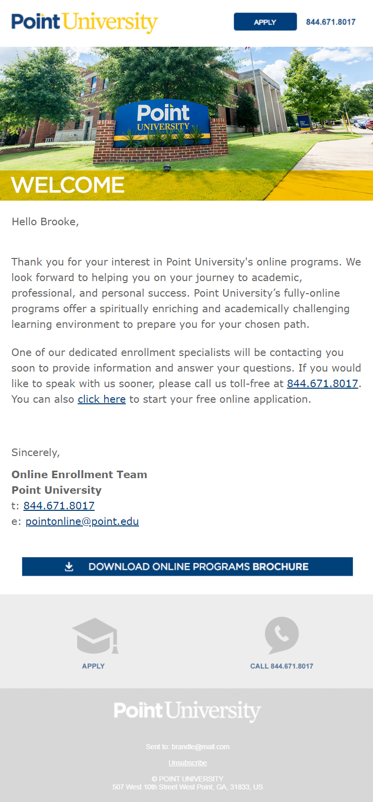 Email Template for Desktop