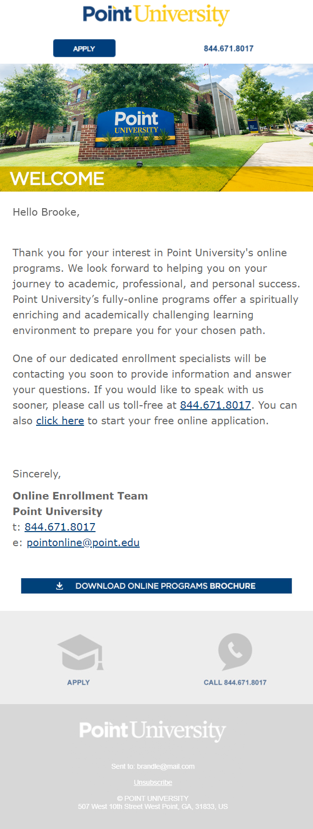Email Template for Mobile